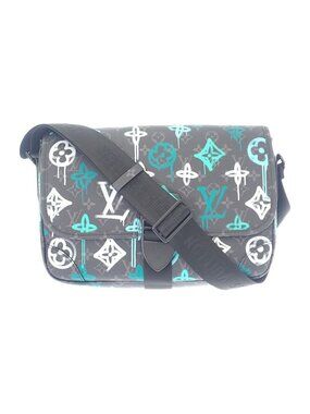 Louis Vuitton Archie Messenger Shoulder Bag Monogram Eclipse Black